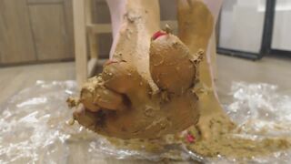 WORSHIP HER FRESH SHIT COVERED NICE HOT PINK TOES, ScatKings.com Scat Porn 14 ScatKings.com Scat Porn